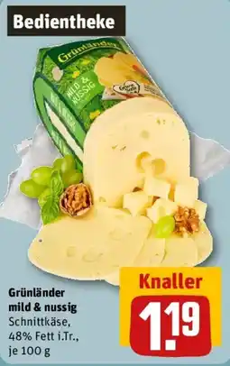 REWE Grünländer mild & nussig Angebot