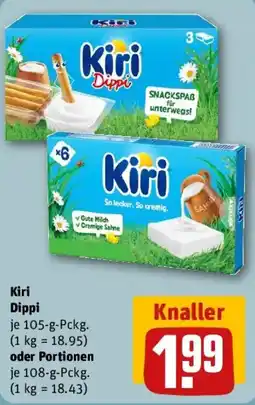 REWE Kiri Dippi oder Portionen Angebot
