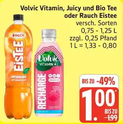 Marktkauf Volvic Vitamin, Juicy und Bio Tee oder Rauch Eistee Angebot