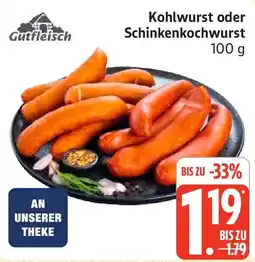 Marktkauf Kohlwurst oder Schinkenkochwurst Angebot