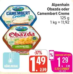 Marktkauf Alpenhain Obazda oder Camembert Creme Angebot