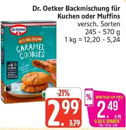 Marktkauf Dr. Oetker Backmischung für Kuchen oder Muffins Angebot