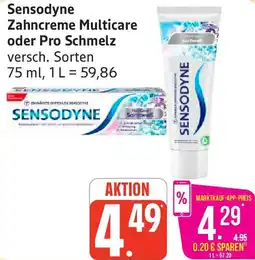 Marktkauf Sensodyne Zahncreme Multicare oder Pro Schmelz Angebot