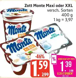 Marktkauf Zott Monte Maxi oder XXL Angebot