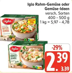 Marktkauf Iglo Rahm-Gemüse oder Gemüse-Ideen Angebot