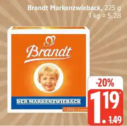 Marktkauf Brandt Markenzwieback Angebot