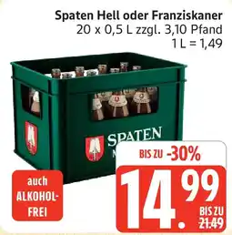 Marktkauf Spaten Hell oder Franziskaner Angebot
