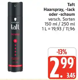 Marktkauf Taft Haarspray, -lack oder -schaum Angebot