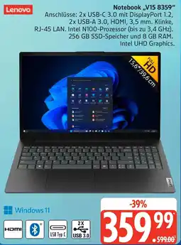 Marktkauf Lenovo Notebook V15 8359 Angebot