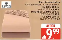 Marktkauf Biber-Spannbetttlaken DOBNIG HOMEWARE Angebot
