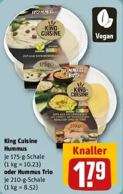 REWE King Cuisine Hummus oder Hummus Trio Angebot