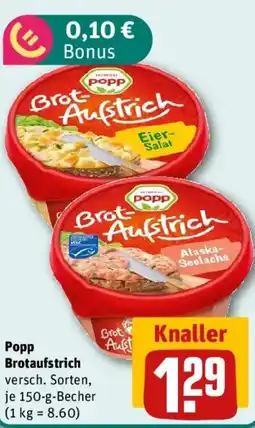 REWE Popp Brotaufstrich Angebot
