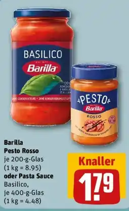 REWE Barilla Pesto Rosso oder Pasta Sauce Angebot
