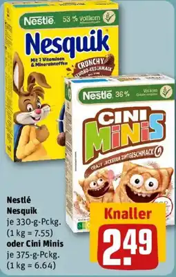 REWE Nestlé Nesquik oder Cini Minis Angebot