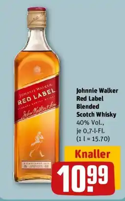 REWE Johnnie Walker Red Label Blended Scotch Whisky Angebot
