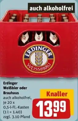 REWE Erdinger Weißbier oder Brauhaus Angebot