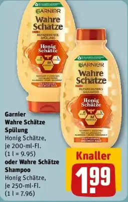REWE Garnier Wahre Schätze Spülung oder Wahre Schätze Shampoo Angebot