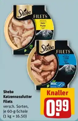 REWE Sheba Katzennassfutter Filets Angebot