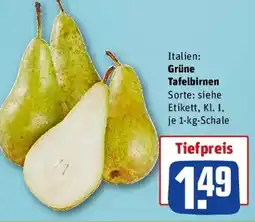 REWE Grüne Tafelbirnen Angebot