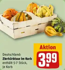 REWE Zierkürbisse im Korb Angebot
