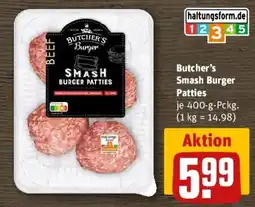 REWE Butcher's Smash Burger Patties Angebot