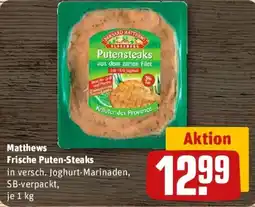 REWE Matthews Frische Puten-Steaks Angebot