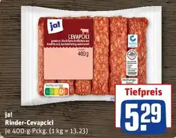 REWE ja! Rinder-Cevapcici Angebot