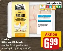 REWE Frische Hähnchen-Ministeaks Angebot