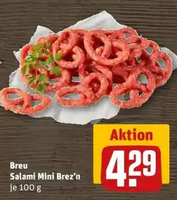 REWE Breu Salami Mini Brez'n Angebot