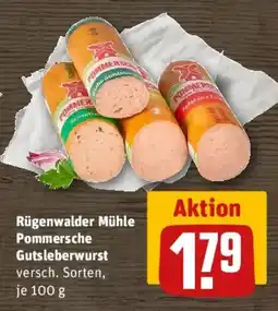 REWE Rügenwalder Mühle Pommersche Gutsleberwurst Angebot