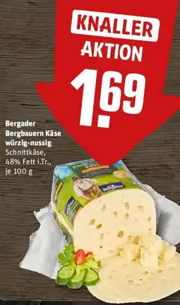 REWE Bergader Bergbauern Käse würzig-nussig Angebot