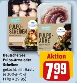 REWE Deutsche See Pulpo-Arme oder Scheiben Angebot