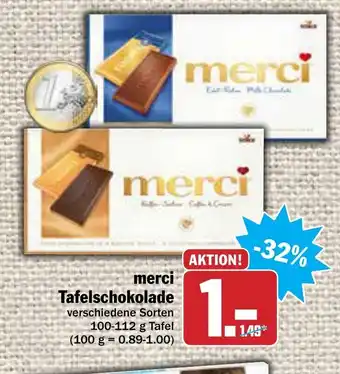 AEZ Merci Tafelschokolade 100-112g Angebot