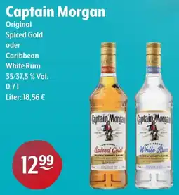 Getränke Hoffmann Captain Morgan Original Spiced Gold oder Caribbean White Rum Angebot