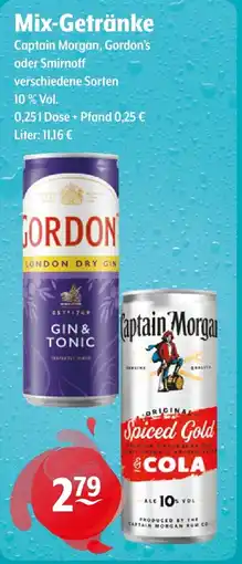 Getränke Hoffmann Gordon's Gin & Tonic / Captain Morgan Spiced Gold & Cola Angebot