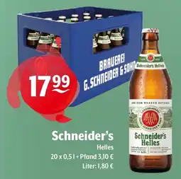 Getränke Hoffmann Schneider's Helles Angebot
