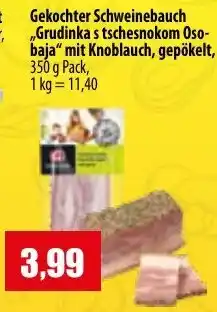 Mix Markt Gekochter Schweinebauch "Grudinka s tschesnokom Oso-baja" mit Knoblauch Angebot