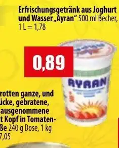 Mix Markt Erfrischungsgetränk aus Joghurt und Wasser „Ayar“ Angebot