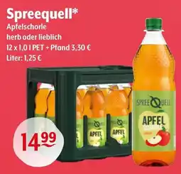 Getränke Hoffmann Spreequell Apfelschorle Angebot