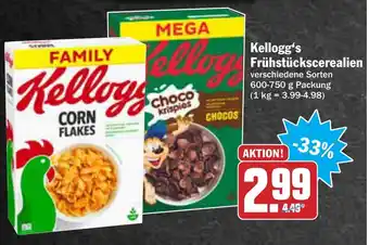 AEZ Kellogg's Fruhstuckscerealien 600-750g Angebot