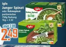 Klaas und Kock iglo Junger Spinat Angebot
