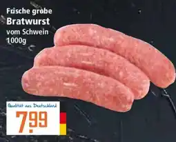 Klaas und Kock Frische grobe Bratwurst vom Schwein Angebot