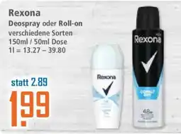 Klaas und Kock Rexona Deospray oder Roll-on Angebot