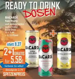 Klaas und Kock BACARDÍ Razz Mojito und andere Sorten Angebot