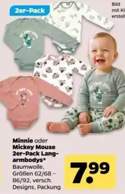 Netto Minnie oder Mickey Mouse Langarmbody Angebot