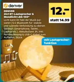 Netto DENVER 2in1 BT-Lautsprecher & Mondlicht LBS-150* Angebot