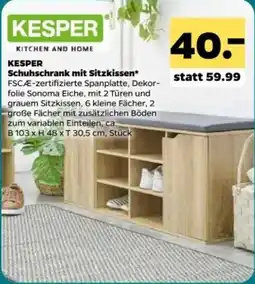 Netto KESPER Schuhschrank mit Sitzkissen* Angebot
