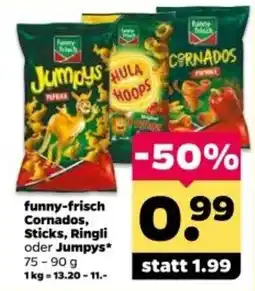 Netto funny-frisch Cornados, Sticks, Ringli oder Jumpys Angebot
