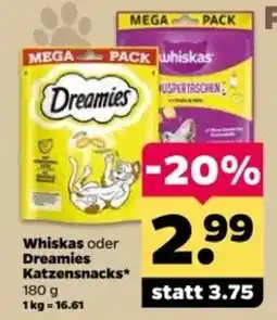 Netto Whiskas oder Dreamies Katzensnacks Angebot
