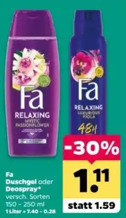Netto Fa Duschgel oder Deospray Angebot